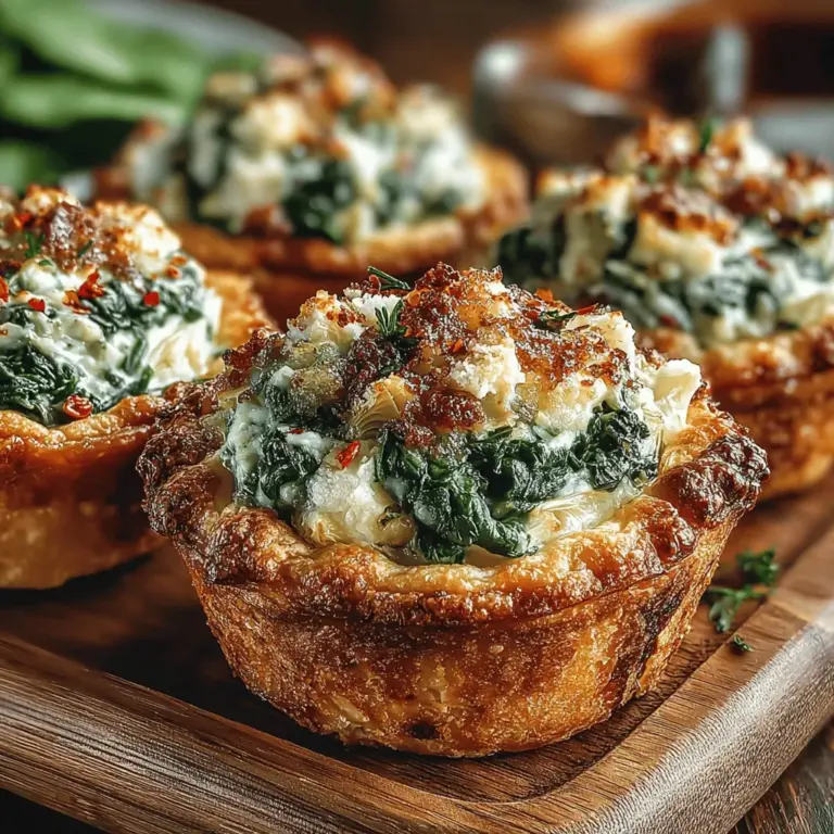Spinach-artichoke dip is a beloved classic, cherished for its creamy texture and savory flavor. This appetizer has won the hearts of many at gatherings, from casual get-togethers to more formal events. Its irresistible combination of spinach, artichokes, and cheese makes it a crowd-pleaser, but what if you could transform this dip into a bite-sized treat? Enter the Mini Spinach Artichoke Crescent Cups. This innovative recipe takes the flavors of the traditional dip and encases them in flaky, golden crescent roll dough, creating the perfect handheld appetizer.