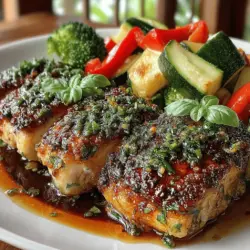 Balsamic Glazed Chicken & Veggies is a culinary masterpiece that marries succulent chicken with vibrant vegetables, all enveloped in a rich, tangy glaze. This dish has gained popularity in home kitchens due to its ease of preparation, delightful balance of flavors, and health-conscious ingredients. The sweetness of balsamic vinegar and honey complements the savory notes of chicken, while fresh vegetables add a satisfying crunch and a burst of color to the plate. Whether you're planning a cozy family dinner, a quick weeknight meal, or an elegant gathering with friends, this recipe is sure to impress and satisfy.