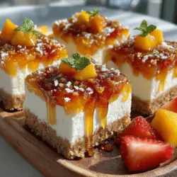 As the sun blazes down and temperatures soar, a refreshing treat is often just what you need to cool off. Enter the Frozen Yogurt Peach Ginger Squares—an exquisite summertime dessert that marries the luscious sweetness of ripe peaches with the invigorating zest of fresh ginger. This recipe not only satisfies your cravings but also aligns with a health-conscious lifestyle, making it an ideal choice for those hot days when you’re looking for something both nutritious and delicious.