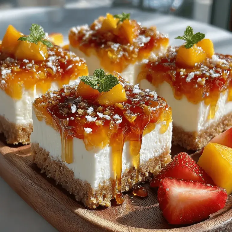 As the sun blazes down and temperatures soar, a refreshing treat is often just what you need to cool off. Enter the Frozen Yogurt Peach Ginger Squares—an exquisite summertime dessert that marries the luscious sweetness of ripe peaches with the invigorating zest of fresh ginger. This recipe not only satisfies your cravings but also aligns with a health-conscious lifestyle, making it an ideal choice for those hot days when you’re looking for something both nutritious and delicious.