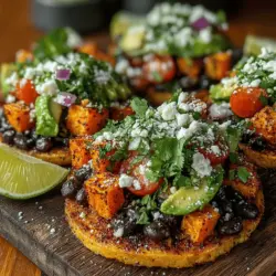 Mini roasted sweet potato tostadas are a delightful twist on traditional Mexican fare, offering a vibrant and nutritious option that appeals to a wide range of palates. These tostadas are not only visually appealing with their colorful toppings but also pack a punch in terms of flavor and texture. Whether you're hosting a casual gathering, preparing a light meal, or looking for a unique appetizer to impress your guests, these tostadas are a versatile choice that can easily adapt to any occasion.