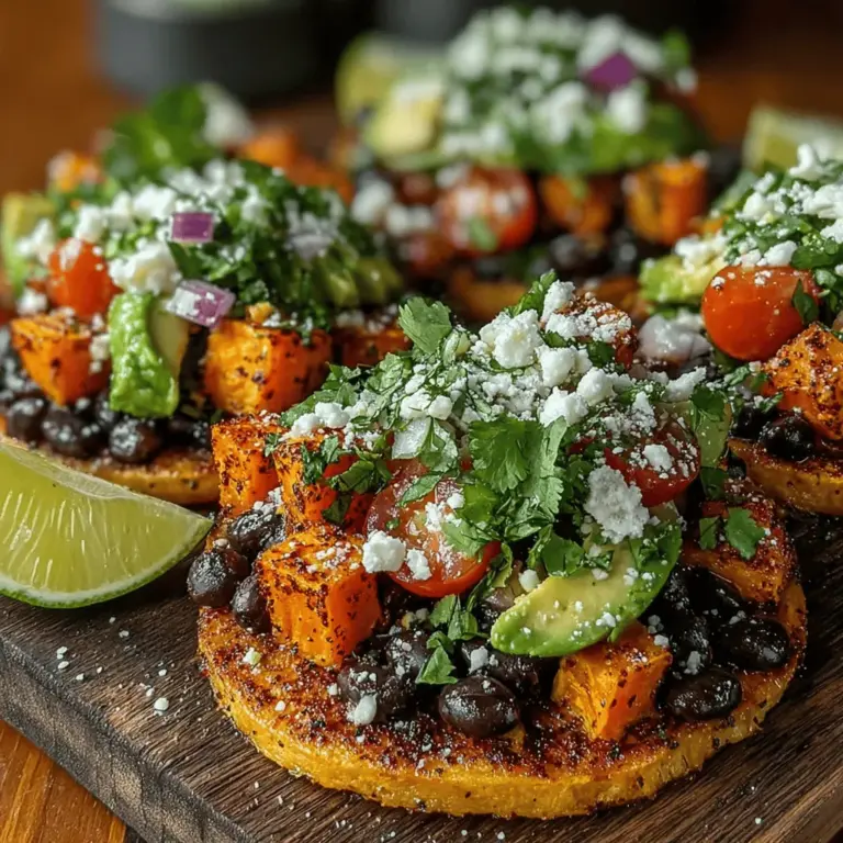 Mini roasted sweet potato tostadas are a delightful twist on traditional Mexican fare, offering a vibrant and nutritious option that appeals to a wide range of palates. These tostadas are not only visually appealing with their colorful toppings but also pack a punch in terms of flavor and texture. Whether you're hosting a casual gathering, preparing a light meal, or looking for a unique appetizer to impress your guests, these tostadas are a versatile choice that can easily adapt to any occasion.