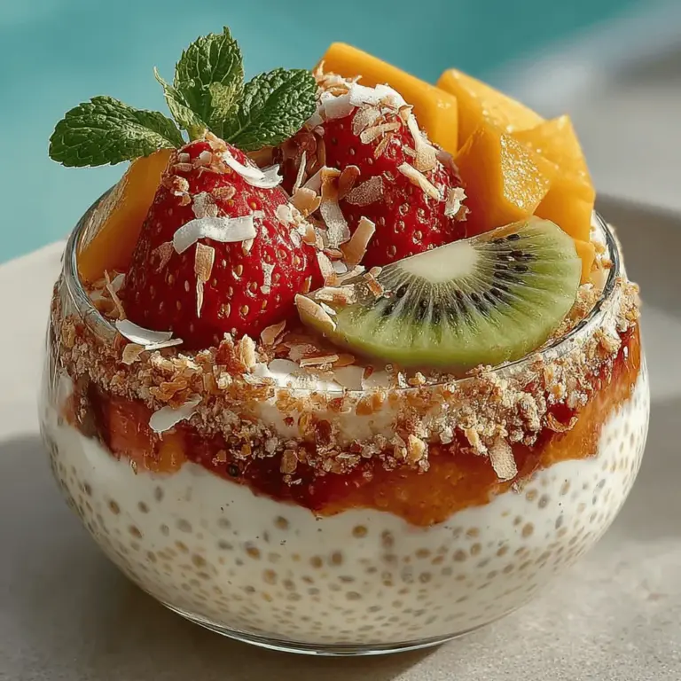 Chia pudding has become a staple in the realm of healthy desserts, and for good reason. Its delightful texture, versatility, and the health benefits of its key ingredient—chia seeds—make it a popular choice among health-conscious individuals and dessert lovers alike. The Tropical Bliss Coconut Vanilla Chia Pudding takes this beloved dish to the next level, offering a symphony of tropical flavors that evoke images of sun-kissed beaches and swaying palm trees. This recipe not only satisfies your sweet tooth but also packs a nutritional punch, making it a perfect guilt-free indulgence.