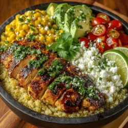If you're seeking a dish that combines zest, nutrition, and comfort, look no further than the Spicy Hatch Chili Chicken & Quinoa Bowl. This vibrant meal boasts a blend of succulent chicken marinated in bold spices, earthy quinoa, and the distinct flavor of Hatch chilies. It's not just a feast for the taste buds; it’s a wholesome option, perfect for anyone looking to elevate their dining experience with healthy ingredients.