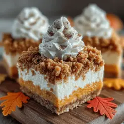 As the leaves turn vibrant shades of orange and gold, and the crisp air begins to fill with the scent of cinnamon and nutmeg, there’s no better time to cozy up with a delicious fall-inspired dessert. Introducing the Frozen Pumpkin Cheesecake Cookie Bars—a delightful treat that captures the essence of autumn in every bite. This recipe perfectly marries the rich, creamy flavor of cheesecake with the warm, inviting taste of pumpkin, making it an ideal dessert for seasonal gatherings, family get-togethers, or even a quiet night in.