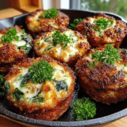 Mini Chicken & Spinach Skillet Cups are not only a feast for the eyes but also a delightful explosion of flavors and textures that make them an irresistible addition to any meal. This recipe is the epitome of versatility: ideal as an appetizer for gatherings, a satisfying snack for busy afternoons, or even a light main dish for a weeknight dinner. With their individual serving sizes, these skillet cups are easy to share and perfect for portion control, making them a practical choice for families and entertaining alike.