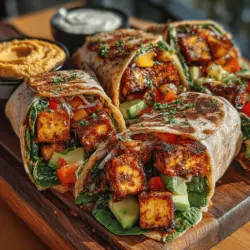 Savory Garlic Herb Air Fryer Tofu Wraps