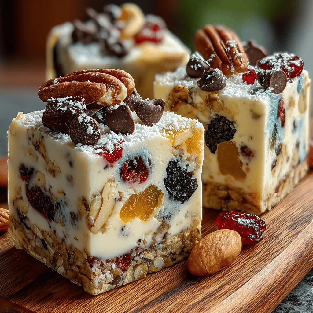 To elevate the flavor and texture of your Frozen Yogurt Granola Trail Squares, consider adding optional ingredients such as chocolate chips and shredded coconut. These additions not only enhance the taste but also provide a delightful contrast in texture. Dark chocolate chips can add a rich, indulgent flavor, while shredded coconut brings a hint of tropical sweetness. Feel free to experiment with these options to create a customized treat that suits your palate.