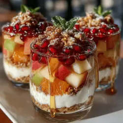 As the leaves turn vibrant shades of orange and gold, there's no better way to celebrate the flavors of autumn than with our Autumn Bliss Fruit & Yogurt Parfaits. This recipe is a delightful combination of seasonal fruits, creamy vanilla Greek yogurt, and a satisfying crunch from granola and nuts. Not only do these parfaits capture the essence of fall, but they also provide a nourishing start to your day or a refreshing afternoon snack.