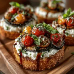 Explore the delightful world of vegetarian cuisine with our Mini Eggplant Ricotta Flatbreads. This recipe combines the rich flavors of roasted eggplant with creamy ricotta cheese, resulting in a dish that's not only visually appealing but also packed with flavor. Perfect for an appetizer or a light main course, these flatbreads offer a harmonious blend of textures and tastes. In this article, we will guide you through the recipe step-by-step, discuss the ingredients' benefits, and share ideas for serving these delectable flatbreads.