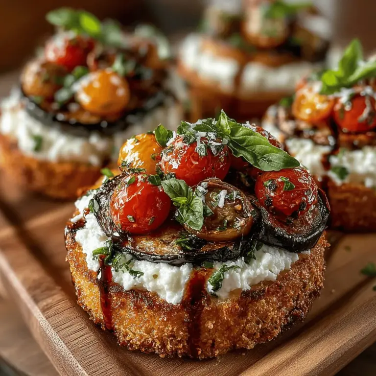 Explore the delightful world of vegetarian cuisine with our Mini Eggplant Ricotta Flatbreads. This recipe combines the rich flavors of roasted eggplant with creamy ricotta cheese, resulting in a dish that's not only visually appealing but also packed with flavor. Perfect for an appetizer or a light main course, these flatbreads offer a harmonious blend of textures and tastes. In this article, we will guide you through the recipe step-by-step, discuss the ingredients' benefits, and share ideas for serving these delectable flatbreads.