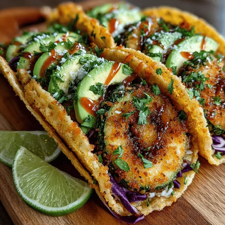 In recent years, there has been a noticeable shift towards vegetarian and plant-based meals, as more people recognize the numerous health benefits and ethical considerations associated with plant consumption. This trend has paved the way for innovative dishes that not only cater to vegetarians but also tantalize the taste buds of meat-lovers. Among these delightful creations is the "Crunchy Zucchini Fiesta Tacos," a dish that perfectly combines crispy textures and bold flavors, making it a hit for any occasion.