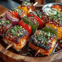 Grilled Teriyaki Salmon Skewers