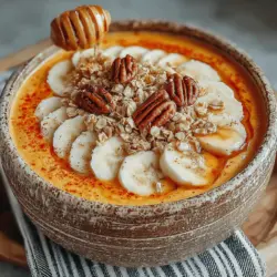 To create the perfect Cozy Autumn Pumpkin Spice Smoothie Bowl, you'll want to start with the right blending technique to achieve that creamy, velvety texture. Here’s how to blend your ingredients effectively: