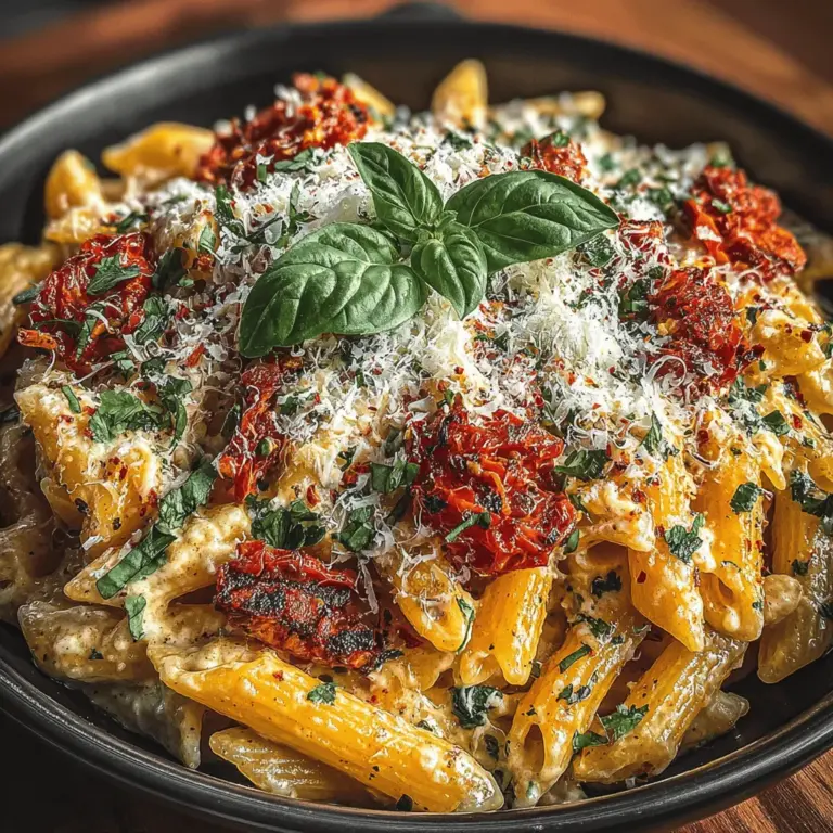 Pasta lovers, rejoice! If you’re searching for a dish that embodies comfort and indulgence, look no further than Creamy Sun-Dried Tomato Penne Pasta. This delightful recipe combines the rich, velvety texture of a creamy sauce with the tangy sweetness of sun-dried tomatoes, resulting in a dish that is both satisfying and sophisticated. Whether you're preparing a weeknight dinner, hosting a gathering, or simply craving a meal that feels like a warm hug, this pasta dish is sure to impress.