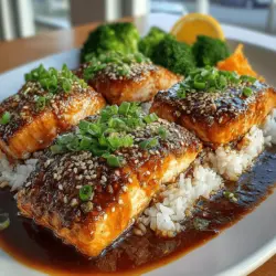 Quick Teriyaki Salmon with Steamed Rice