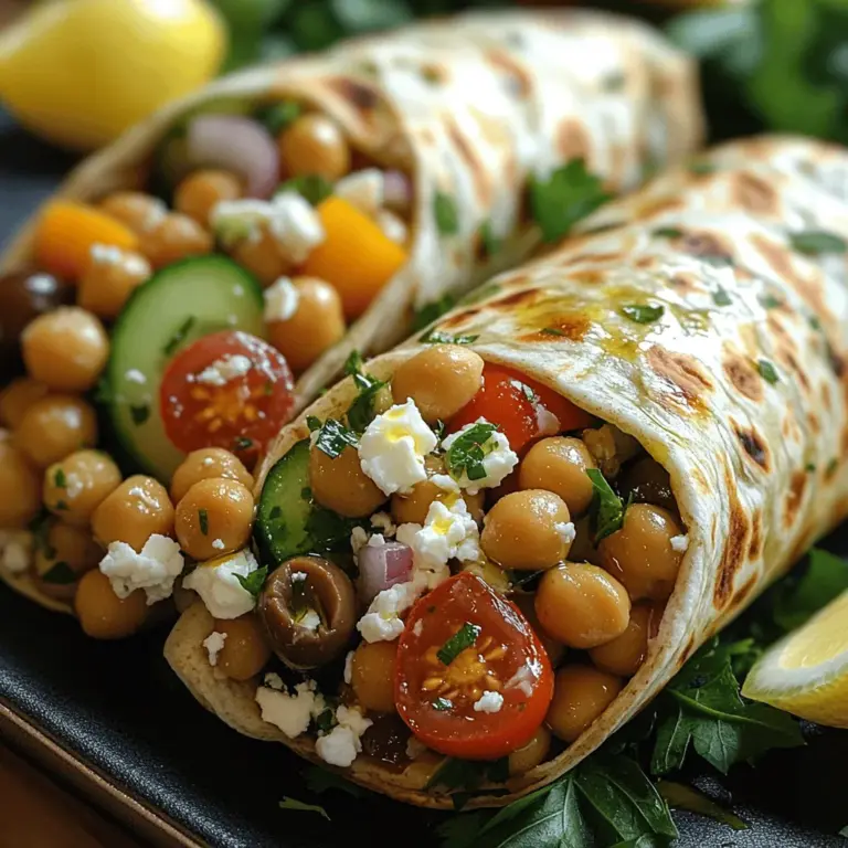 Creating a delicious Chickpea Delight Wrap is all about the assembly process. Begin by laying out your wraps on a clean, flat surface; a cutting board works perfectly. If you’re using large tortillas or flatbreads, ensure they are warm and pliable, as this will make rolling easier.