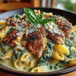 Creamy Spinach and Chicken Pasta Recipe