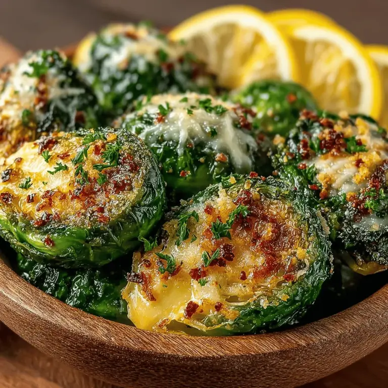 Brussels sprouts, often regarded as a misunderstood vegetable, have made a remarkable resurgence in culinary circles. These small, leafy greens belong to the cruciferous family and are celebrated not just for their unique flavor but also for their impressive nutritional profile. Packed with vitamins, minerals, and antioxidants, Brussels sprouts are a versatile addition to any meal. Today, we will dive into a delightful recipe that elevates this humble vegetable to new heights: Crispy Garlic Parmesan Brussels Sprouts.