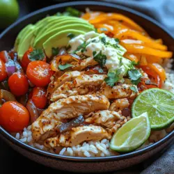 Zesty Chicken Fajita Rice Bowl