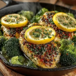 Zesty One-Pan Lemon Garlic Chicken with Broccoli