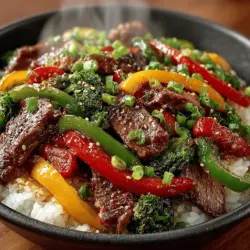 Sizzling Beef and Bell Pepper Fiesta: A Flavorful Stir-Fry Delight