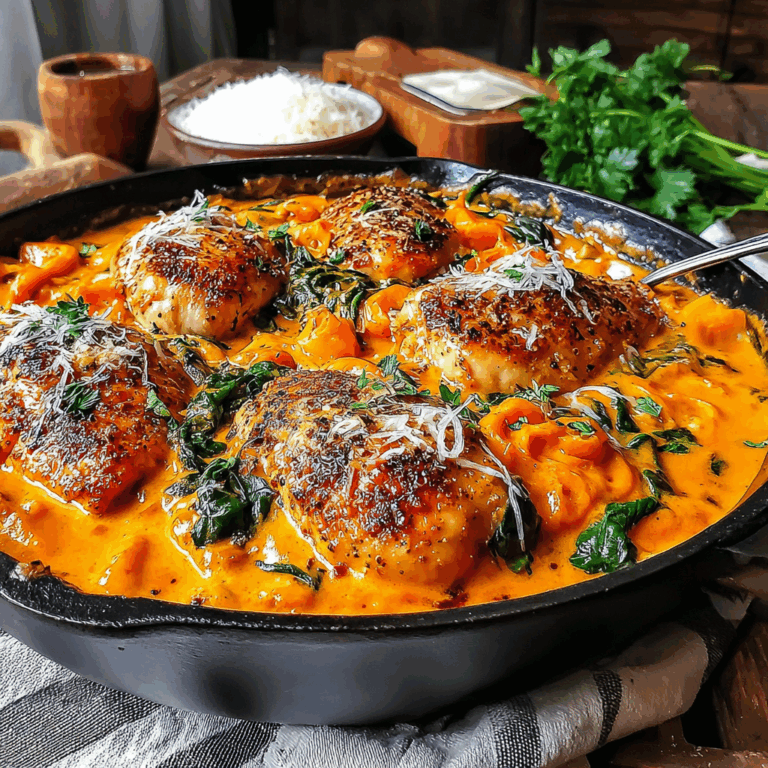 Welcome to a culinary delight that promises to elevate your weeknight dinners with minimal effort and maximum flavor! The Effortless Creamy Garlic Butter Chicken Skillet is a one-pan wonder that brings together tender chicken, rich buttery garlic cream sauce, and a medley of fresh herbs, all in under 30 minutes.