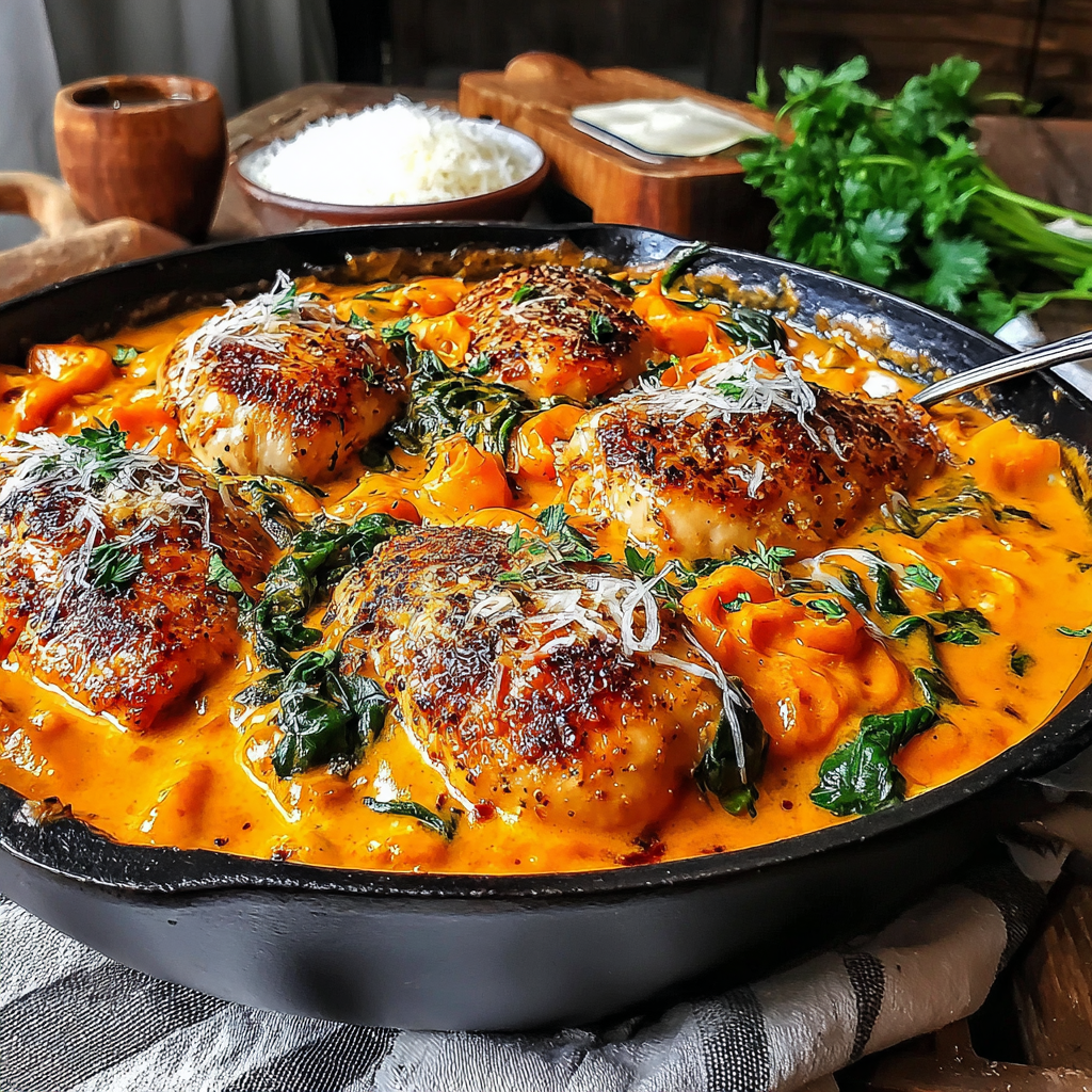 Welcome to a culinary delight that promises to elevate your weeknight dinners with minimal effort and maximum flavor! The Effortless Creamy Garlic Butter Chicken Skillet is a one-pan wonder that brings together tender chicken, rich buttery garlic cream sauce, and a medley of fresh herbs, all in under 30 minutes.